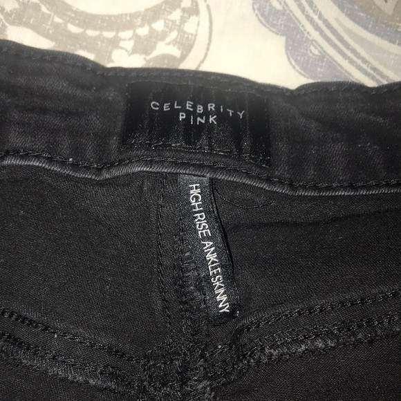 Celebrity Pink All Black Skinny Jeans - Picture 2 of 4